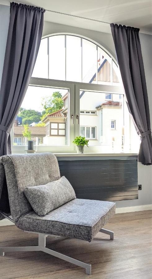 Goethes Liebste Betten - Moderne Zentrumsnahe Apartments Im Historischen Fachwerkhaus Mit Smart-Tv, Wlan, Parkplatz Wernigerode Luaran gambar